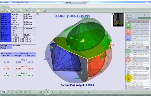 Step 1: Planning to cut a rough diamond